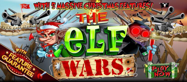 Elf Wars slot review image and logo