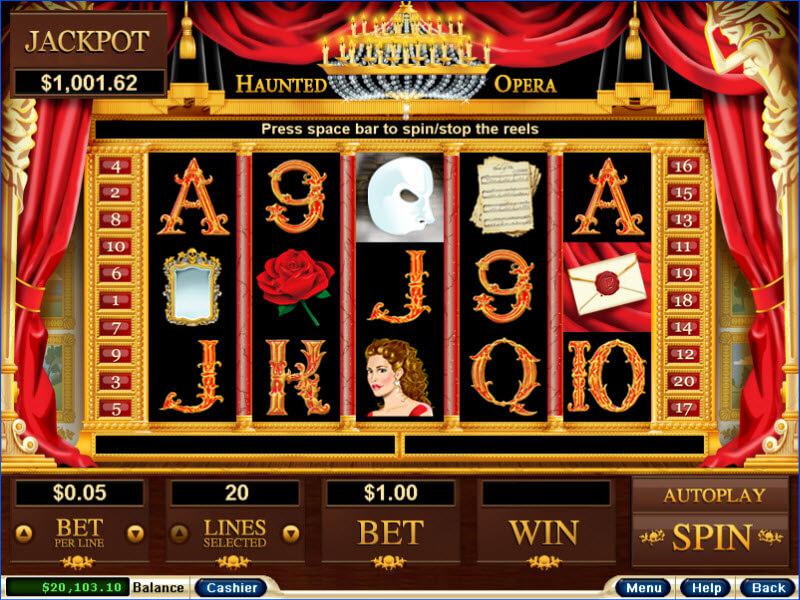 Haunted Opera slot review image and logo