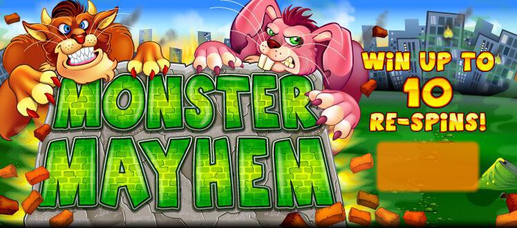 Monster Mayhem slot review image and logo
