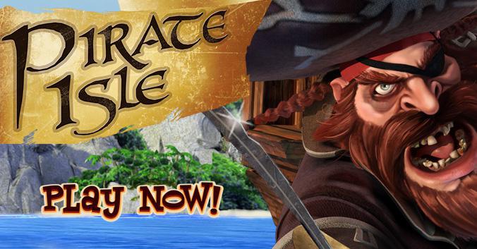 Pirate Isle 3D slot review image and logo