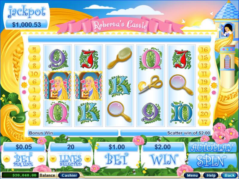Robertas Castle slot review image and logo