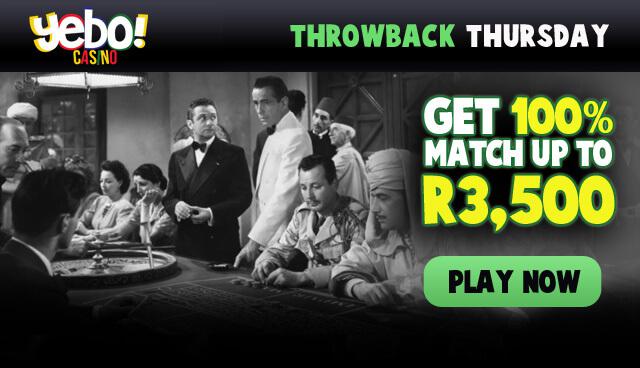Throwback Thursdays - 100% up to R3,500