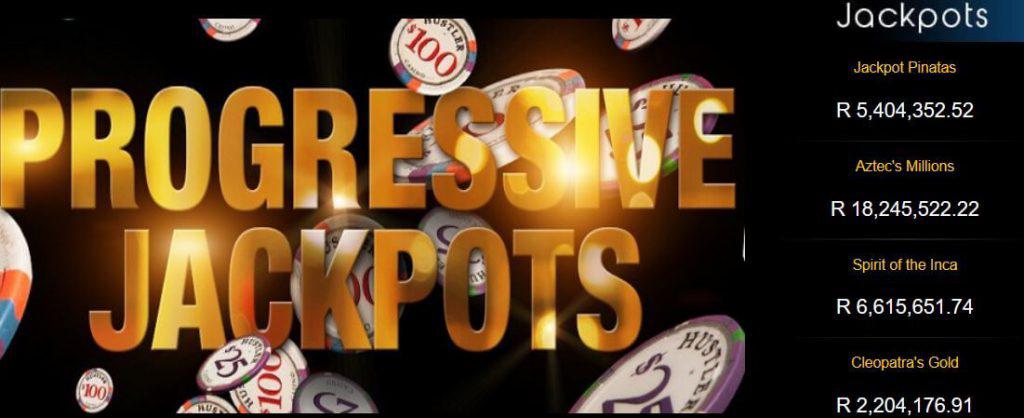 list of progressive jackpot prizes at Yebo Casino