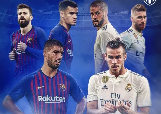 Real Madrid and Barcelona for the El Clasico