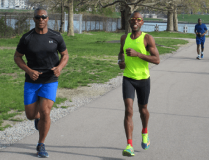 Runners on their daily routine