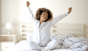 waking up